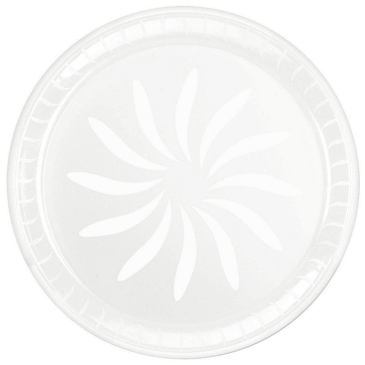 Swirl Platter White - Plastic