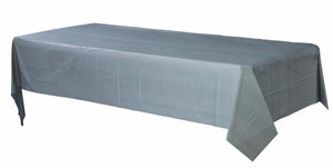 Silver Plastic Rectangular Tablecover