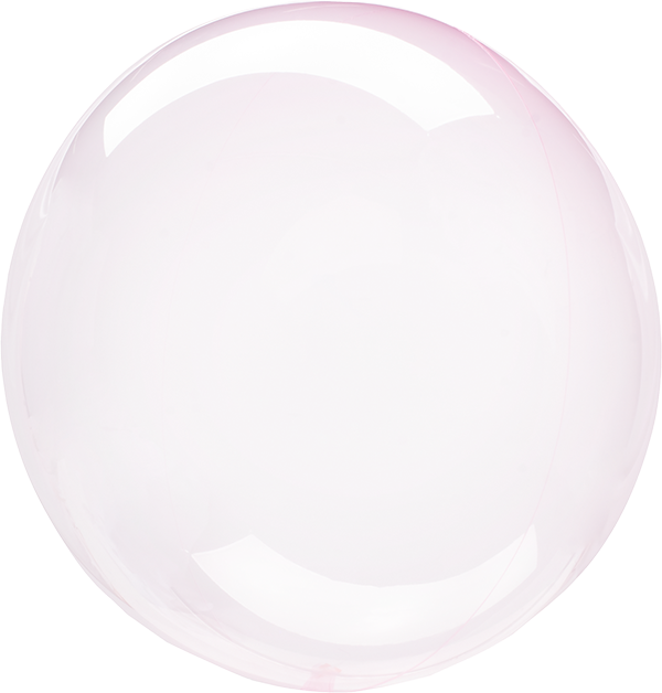 Crystal Clearz Light Pink Round Balloon S40