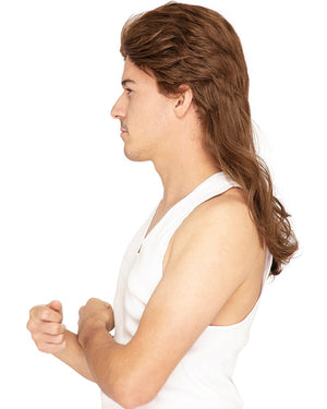 Deluxe Brown Mullet Wig