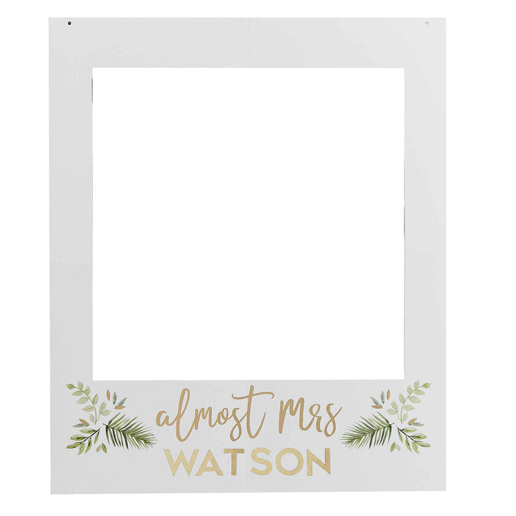 Botanical Hen Party Gold Foiled Customisable Photo Booth Polaroid Frame