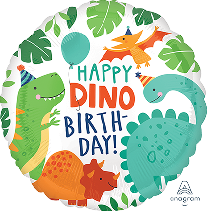 45cm Standard HX Happy Dino Birthday Dino-Mite Party S40