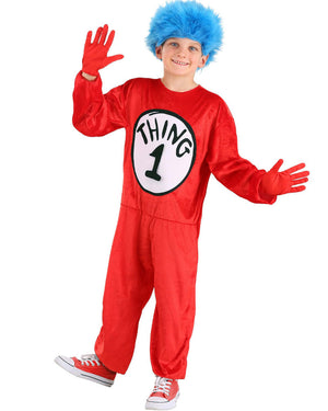 Dr Seuss Thing 1 and 2 Deluxe Kids Costume