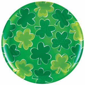 Shamrocks Round Plastic Platter