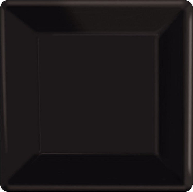 Paper Plates 26cm Square 20CT - Jet Black Pack of 20