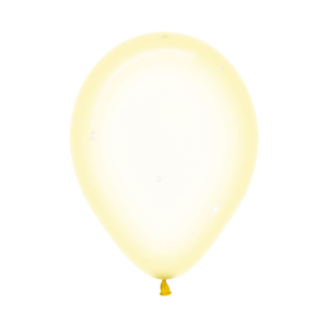 Sempertex 30cm Crystal Pastel Yellow Latex Balloons 321, 100PK