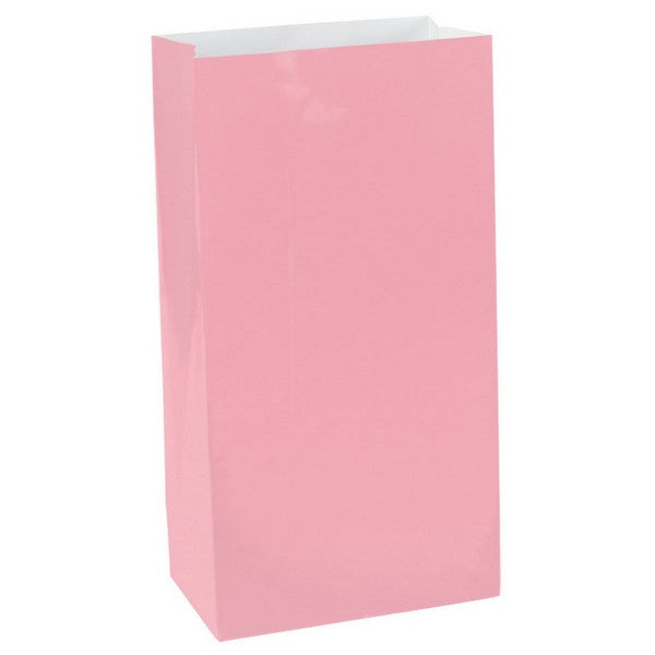 Large Paper Treat Bags New Pink Pack of 12