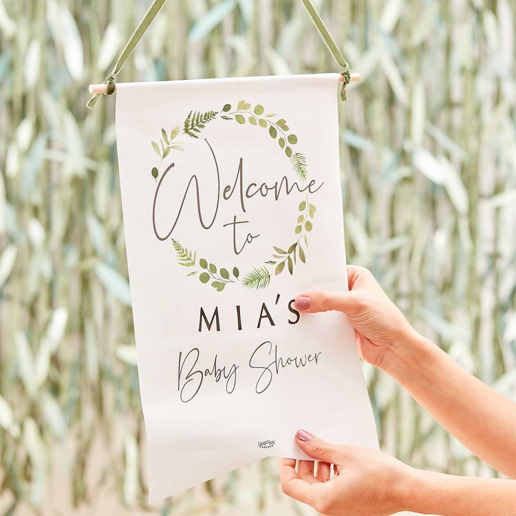 Botanical Baby Baby Shower Customisable Welcome Sign