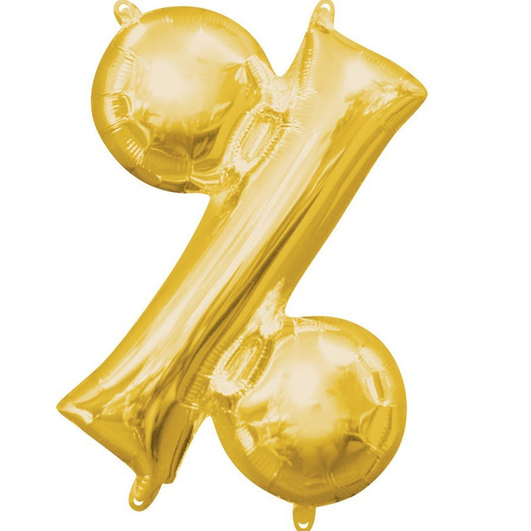 Gold 40cm % Symbol Balloon