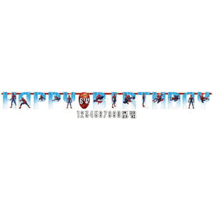 Spiderman Webbed Wonder Jumbo Add an Age Banner 3.2m