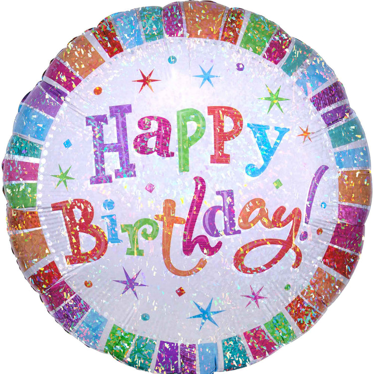 Jumbo Shape Holographic Radiant Birthday P45
