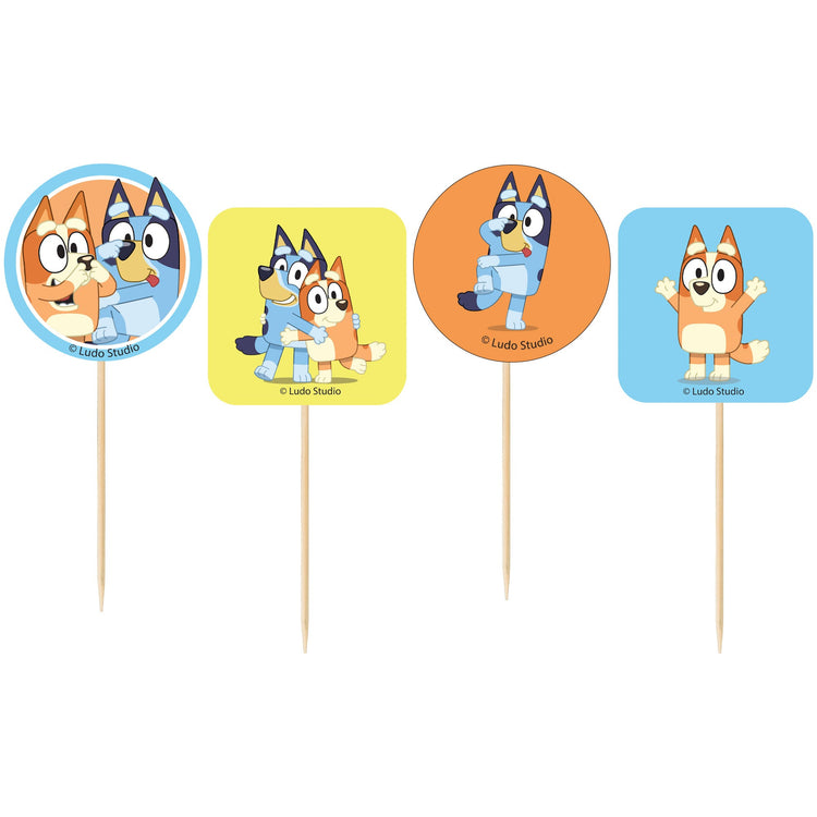 Bluey Cupcake Picks Pack of 24