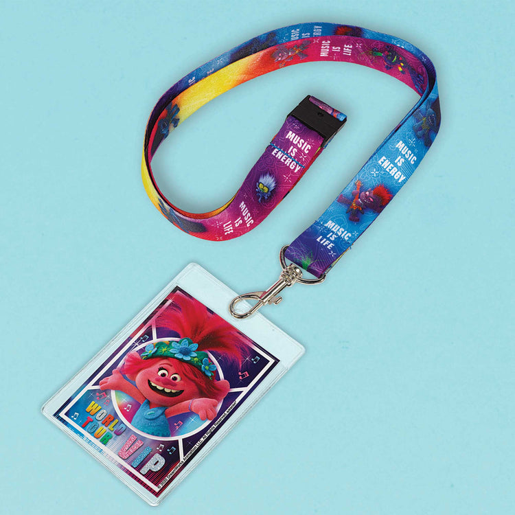 Trolls World Tour ID Lanyards with Card Holder Pack of 4