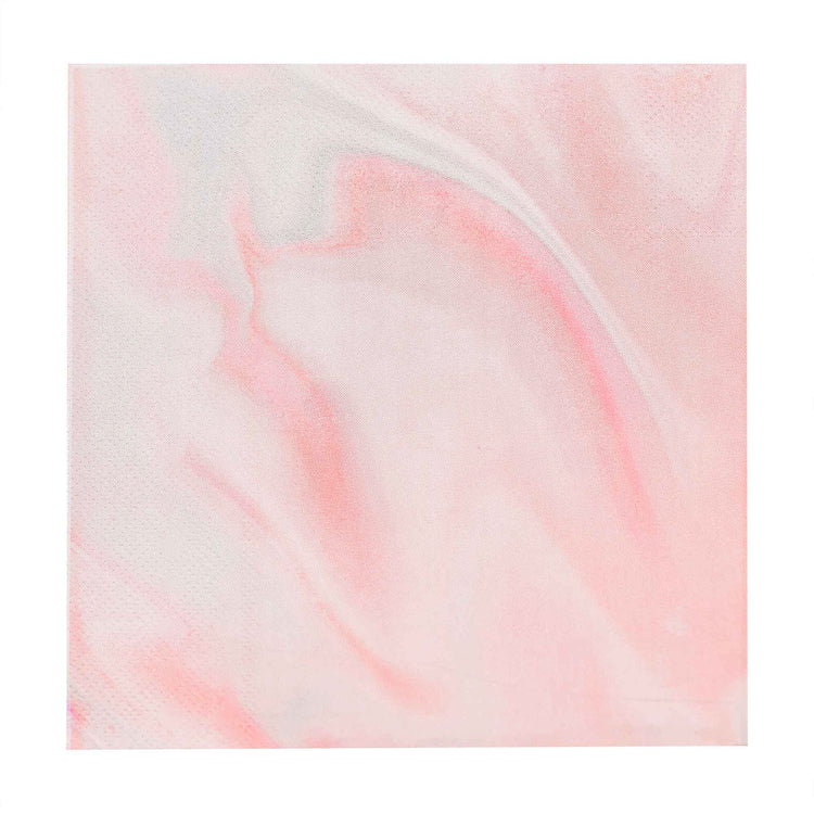 Mix It Up Napkins Marble Pink Pack of 16