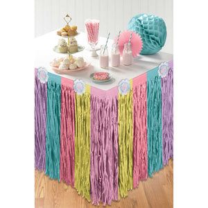 Enchanted Unicorn Table Skirt & Iridescent Flowers