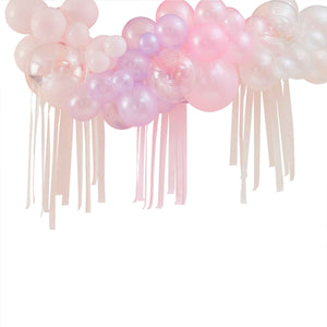 Balloon Arch Backdrop & Streamers Pastel Pack of 59