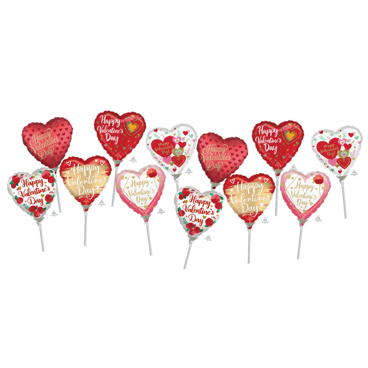 22cm Valentines Foil Balloon Mix Pack of 25