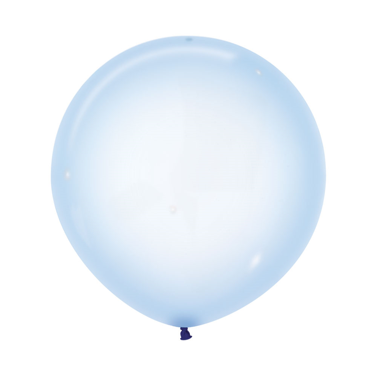 Sempertex 60cm Crystal Pastel Blue Latex Balloons 339, 3PK Pack of 3