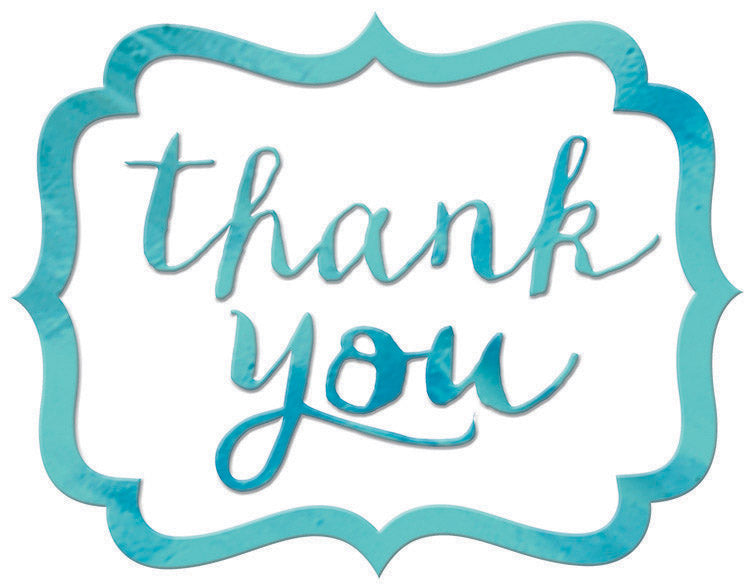 Thank You Stickers - Robins-egg Blue Pack of 50