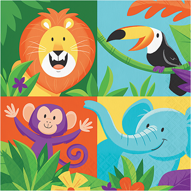 Jungle Safari Lunch Napkins Pack of 16