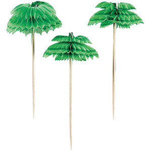 Palm Tree Honeycomb Cocktail Sticks Pack of 12