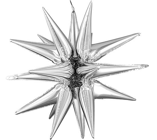 SuperShape Multi-Balloon Large Magic Silver Star P70