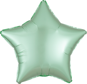 45cm Standard XL Satin Luxe Mint Green Star S18