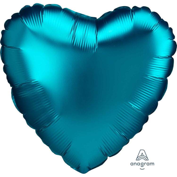 45cm Standard HX Satin Luxe Aqua Heart S18