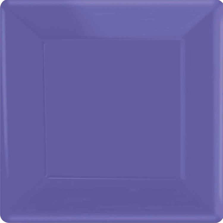 Paper Plates 17cm Square 20CT-New Purple Pack of 20