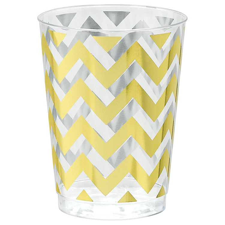 Premium Chevron Gold 295ml Tumbler Pack of 20