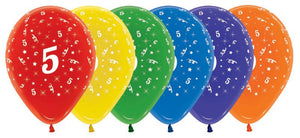 Sempertex 30cm Age 5 Crystal Assorted Latex Balloons Pack of 25