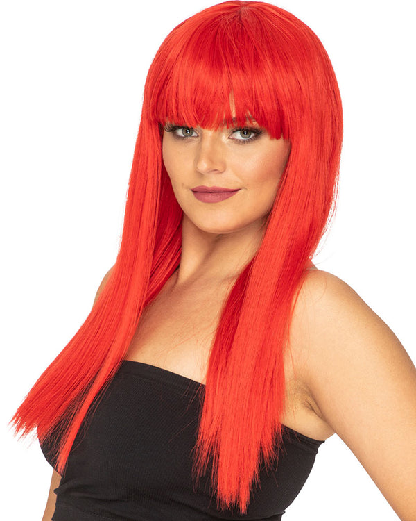 Fashion Deluxe Red Long Wig