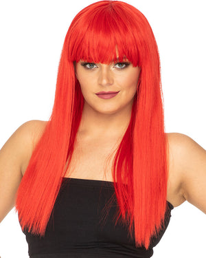 Fashion Deluxe Red Long Wig