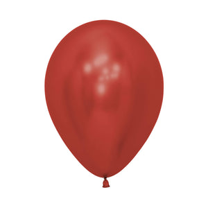 Sempertex 12cm Crystal Reflex Red Latex Balloons 915 Pack of 50