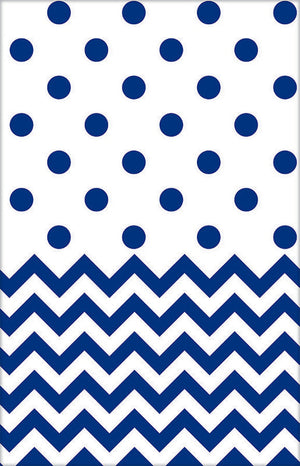 Bright Royal Blue Chevron Tablecover