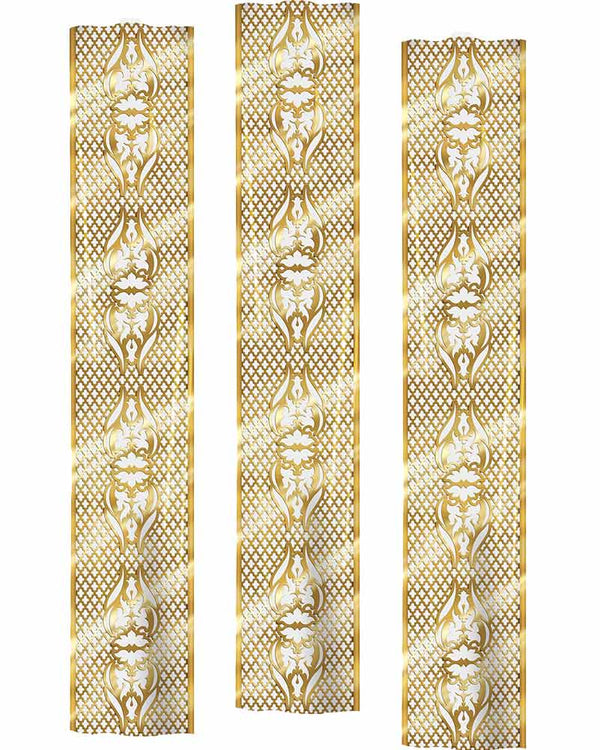 Arabian Nights Gold Lattice Party Panels Pack of 3