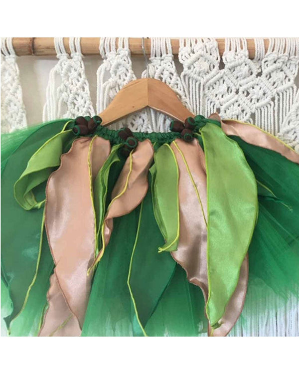 Green Gum Blossom Deluxe Kids Skirt