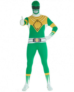 Green Power Rangers Morphsuit Adult Costume
