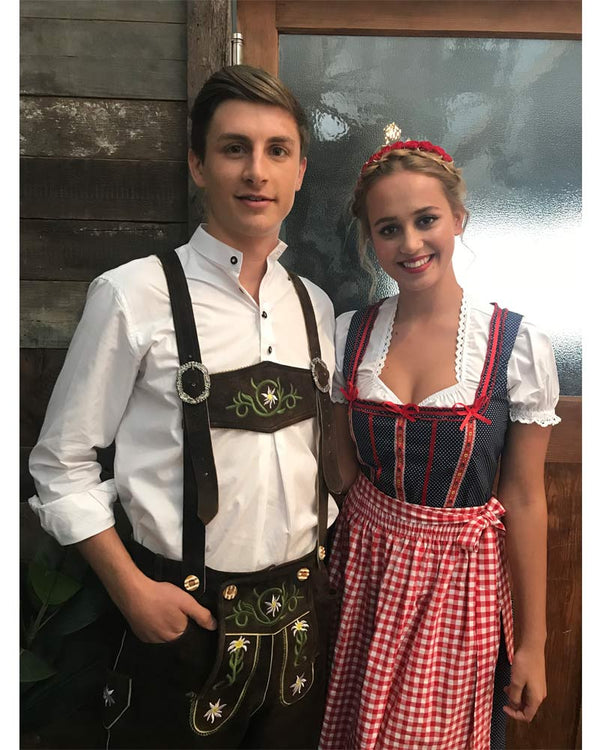 Heinrich Authentic Leather Lederhosen Mens Costume