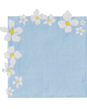 Hello Spring Flower Edge Floral Napkins Pack of 16