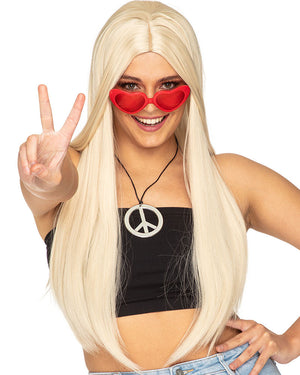Hippie Deluxe Blonde Long Wig