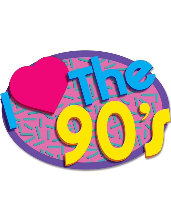 I Love the 90s Cutouts Pack of 2