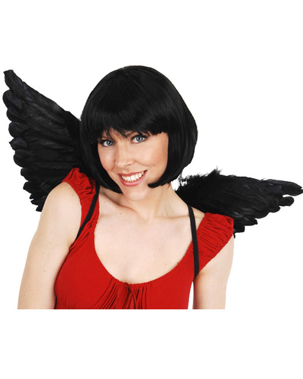 Medium Black Feather Wings