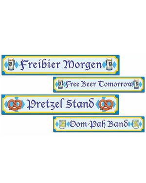 Oktoberfest Sign Cutouts Pack of 4