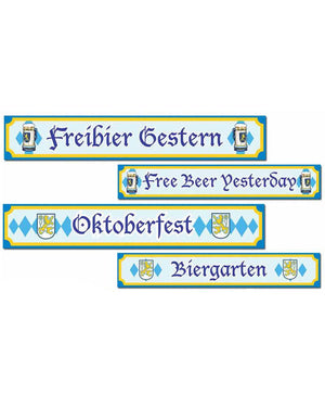 Oktoberfest Sign Cutouts Pack of 4