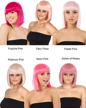 Fashion Deluxe Pastel Pink Bob Wig