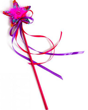 Fluffy Star Rainbow Wand