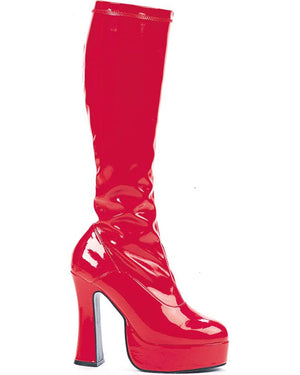 Red Platform Go Go Womens Boots