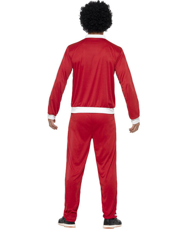 80s Red Scouser Tracksuit Mens Costume