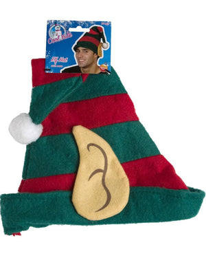 Christmas Striped Elf Hat with Ears